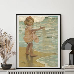 Giclée Fine Art Print; &quot;Little Drops Of Water&quot; By Jessie Wilcox Smith; Fine Art Print; Giclée Print; Impressionism Art Print; Impressionist