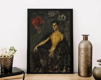 Giclée Fine Art Print; "The Man With Masks" By Leonor Fini; Fine Art Print; Giclée Print; Surrealism; Surrealism Art Print