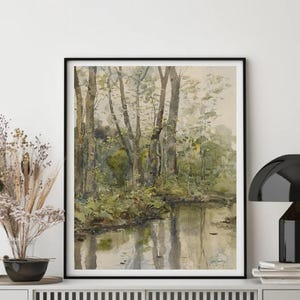 Giclée Fine Art Print; &quot;Woodland Stream&quot; By Childe Hassam; Fine Art Print; Giclée Print; Impressionism Art Print; Impressionist Art