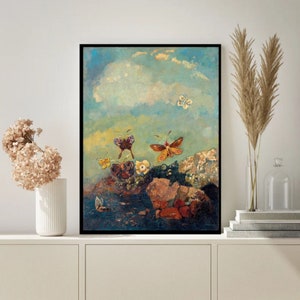 Giclée Fine Art Print; &quot;Butterflies&quot; By Odilon Redon; Fine Art Print; Giclée Print; Symbolism Art; Symbolism Art Print; Odilon Redon Art