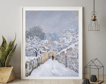 Giclée Fine Art Print; "Snow At Louveciennes" By Alfred Sisley; Fine Art Print; Giclée Print; Impressionist Art Print; Impressionism Art