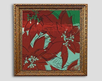 Giclée Fine Art Print; "Poinsettias, Red" By Andy Warhol; Fine Art Print; Giclée Print; Modern Art; Warhol Art; Warhol Art Print