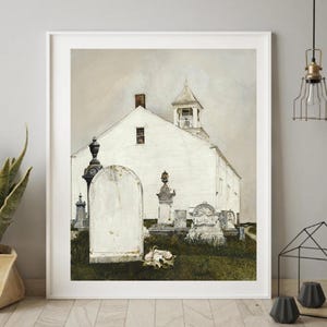 Giclée Fine Art Print; &quot;Perpetual Care&quot; By Andrew Wyeth; Painting Circa 1961. Fine Art Print; Giclée Print; Andrew Wyeth Art Print; Wyeth