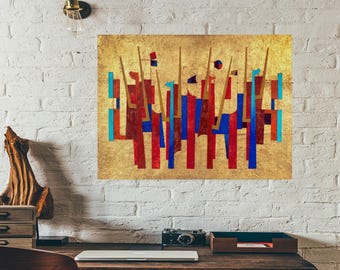 Giclée Fine Art Print; "Geometric Abstraction" By Carlos Merida; Fine Art Print; Giclée Print; Modern Art; Modern Art Print; Abstract Art