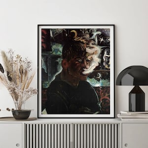 Giclée Fine Art Print; &quot;The Smoker&quot; By Otto Dix; Fine Art Print; Giclée Print; Otto Dix Print; Symbolism Art Print; Otto Dix Art Print