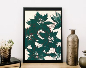 Giclée Fine Art Print; "Poinsettia" By Andy Warhol; Fine Art Print; Giclée Print; Modern Art; Warhol Art; Warhol Art Print; Modern Art Print