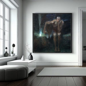 Giclée Fine Art Print; &quot;Lucifer&quot; By Franz von Stuck; Fine Art Print; Giclée Print; Symbolism Art; Symbolism Art Print; Religious Art