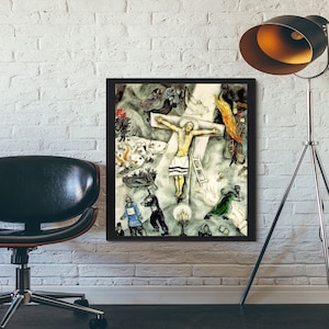 Giclée Fine Art Print; &quot;White Crucifixion&quot; By Marc Chagall; Fine Art Print; Giclée Print; Marc Chagall Print; Symbolism Art Print; Chagall