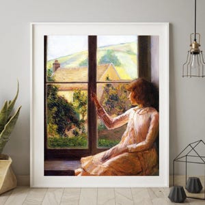 Giclée Fine Art Print; &quot;The Window&quot; By Lilla Cabot Perry; Fine Art Print; Giclée Print; Impressionism; Impressionism Art; Impressionist Art