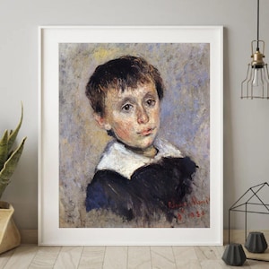 Giclée Fine Art Print; &quot;The Young Boy&quot; By Claude Monet; Fine Art Print; Giclée Print; Modern Art; Monet Art Print; Monet Art