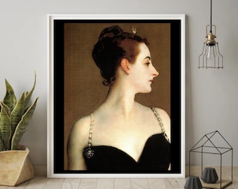 Giclée Fine Art Print; "Madame X, Bust" By John Singer Sargent; Fine Art Print; Giclée Print; Portrait Art; John Singer Sargent
