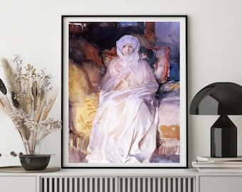 Giclée Fine Art Print; "Mrs. Gardner In White" By John Singer Sargent; Fine Art Print; Giclée Print; Portrait Art; John Singer Sargent Print