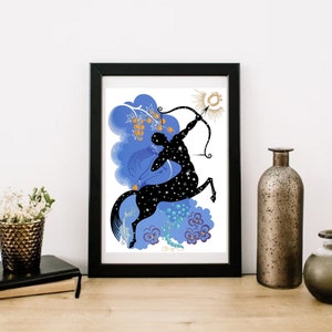 Giclée Fine Art Print; &quot;Sagittarius&quot; By Erté; Fine Art Print; Giclée Print; Art Nouveau; Erté Art Print; Erté Print; Erté Art; Zodiac Print
