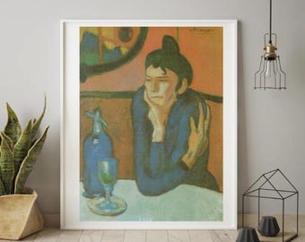 Giclée Fine Art Print; "The Absinthe Drinker" By Pablo Picasso; Fine Art Print; Giclée Print; Modern Art Print; Picasso Art; Picasso Print