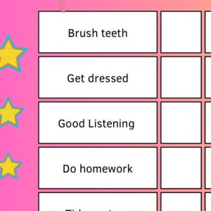 Daily Routine Pink Widget Girls Daily Routine Chart – Pink Printable Reward Chart for Kids ...