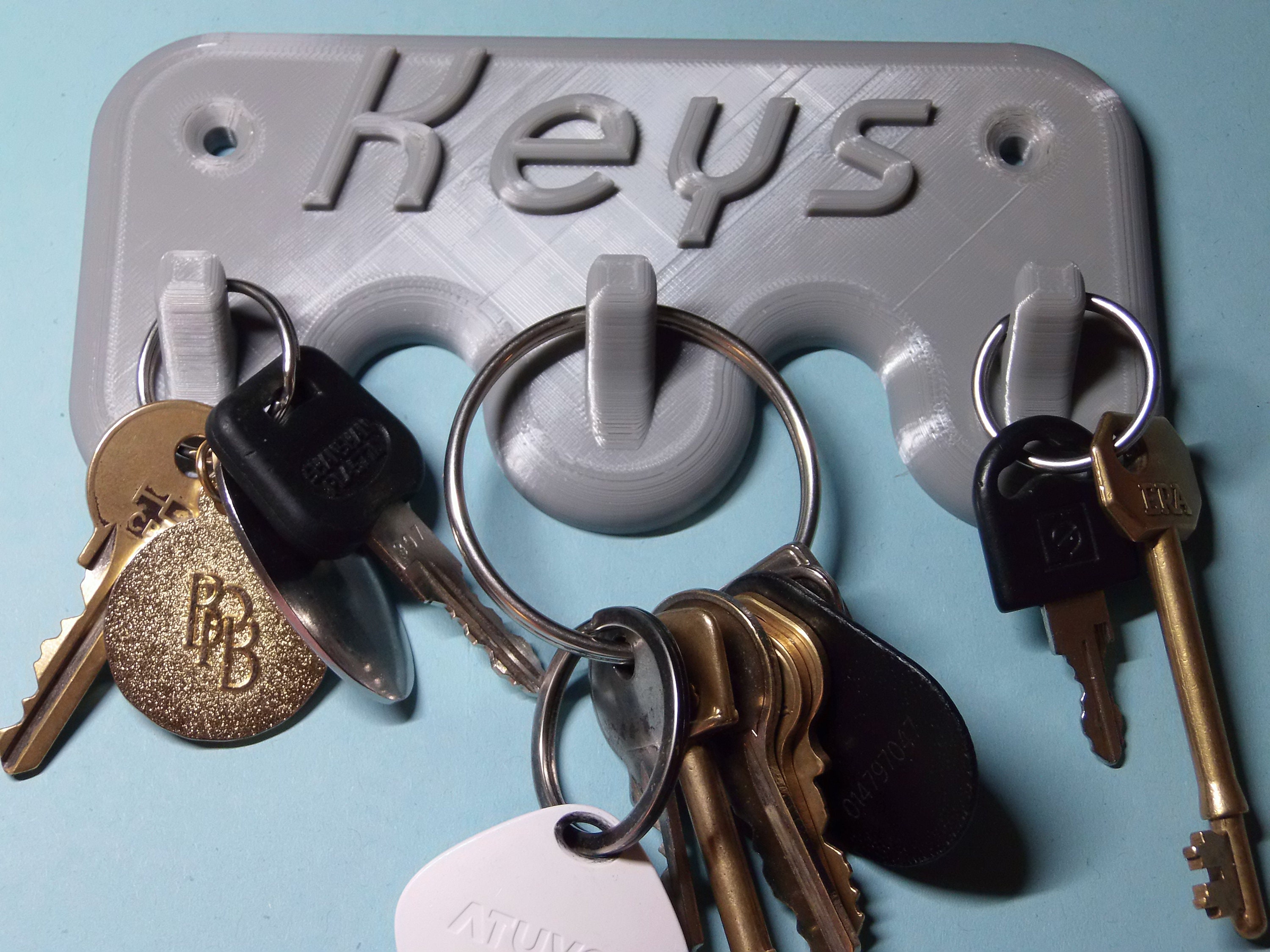 Grey key and letter holder sale