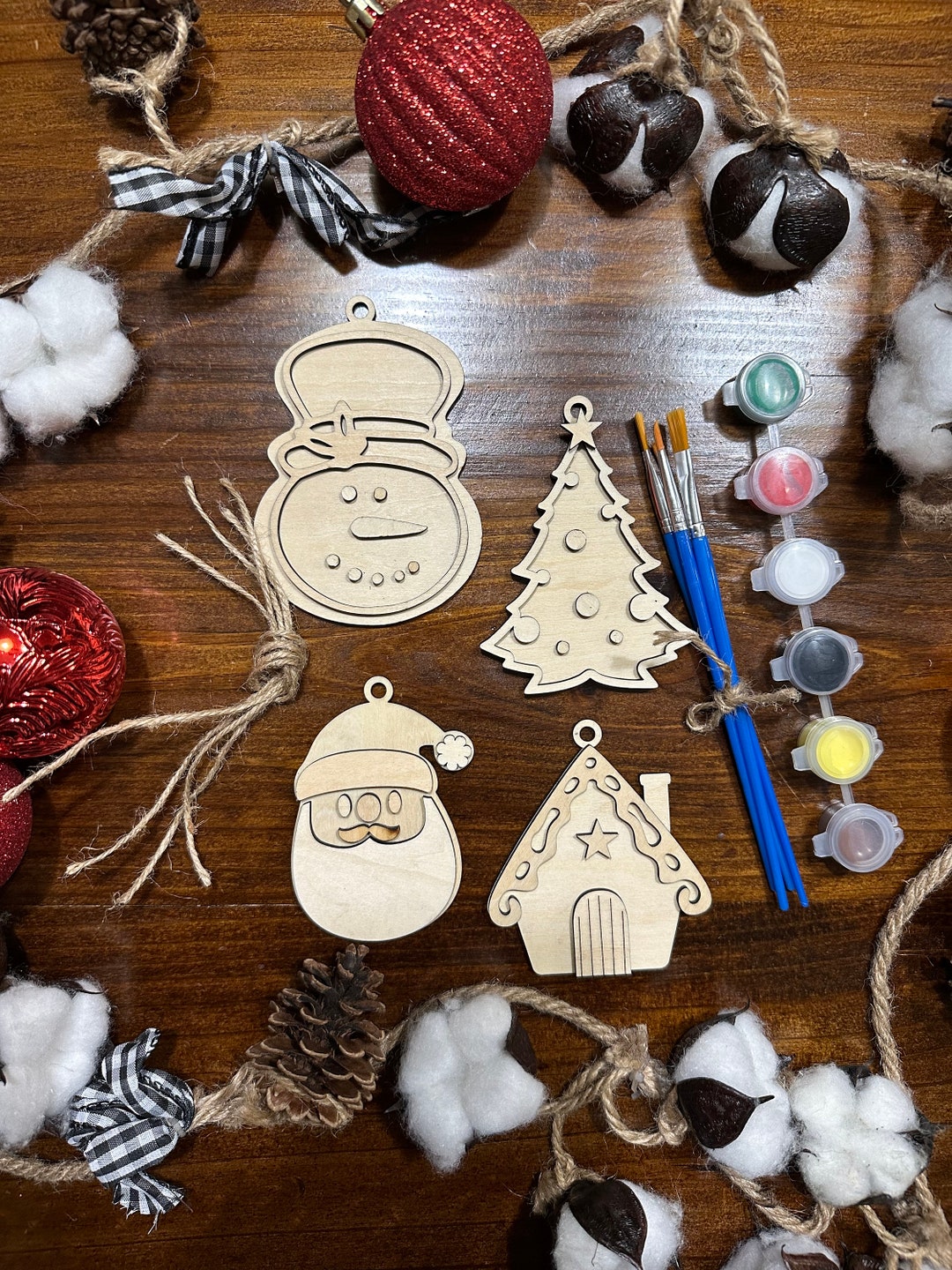 DIY Christmas Ornament Paint Set for Kids Homemade Etsy