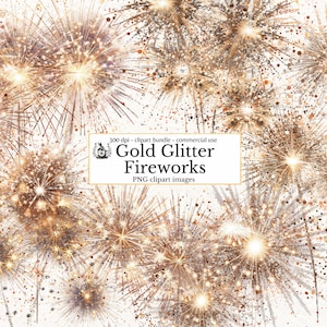 Feux d'artifice de célébration de paillettes d'or métallique clipart à usage commercial PNG, clipart d'invitation et de fête, feux d'artifice du nouvel an png