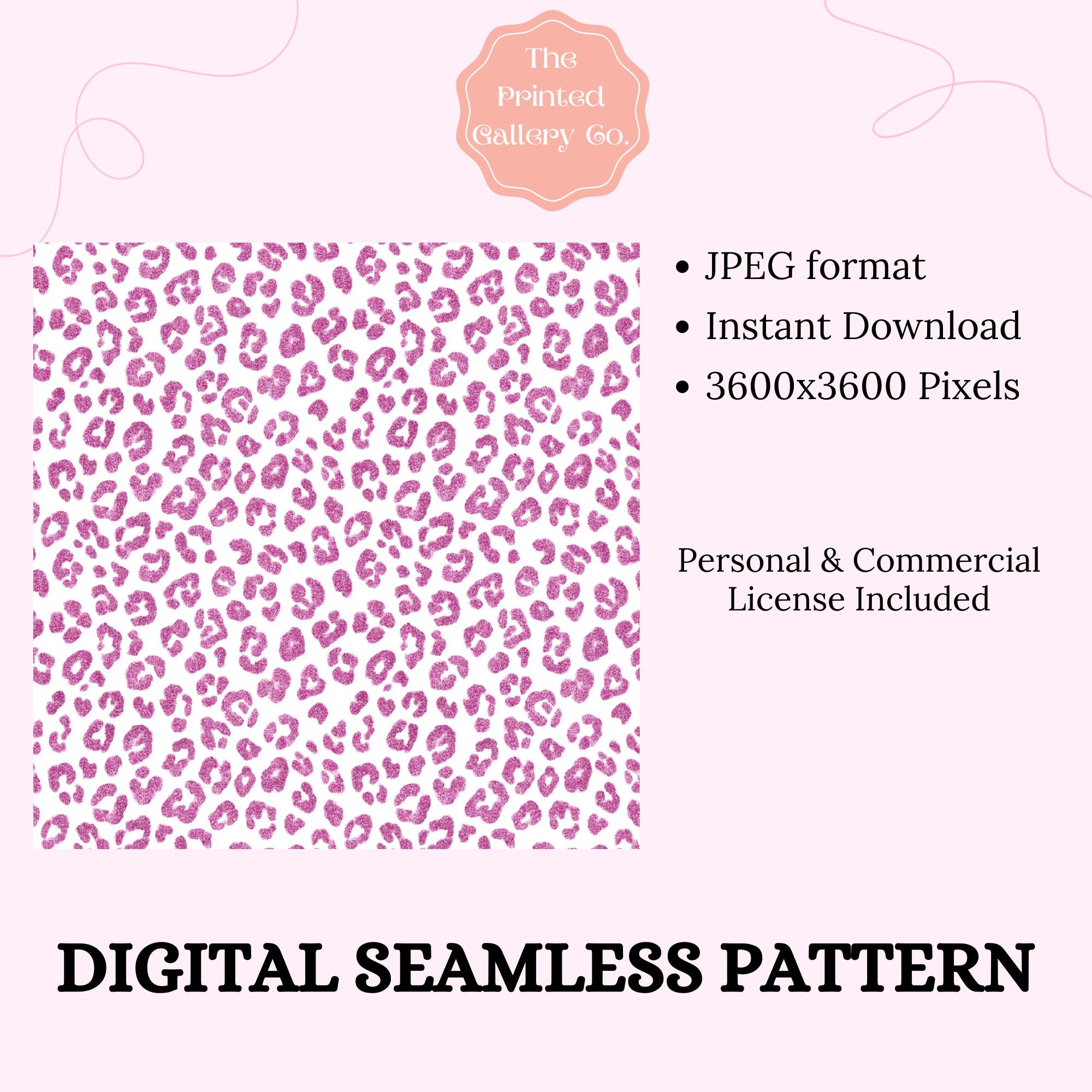 Pink Leopard Print Digital Paper, Glitter Scrapbook Paper, Cheetah ...