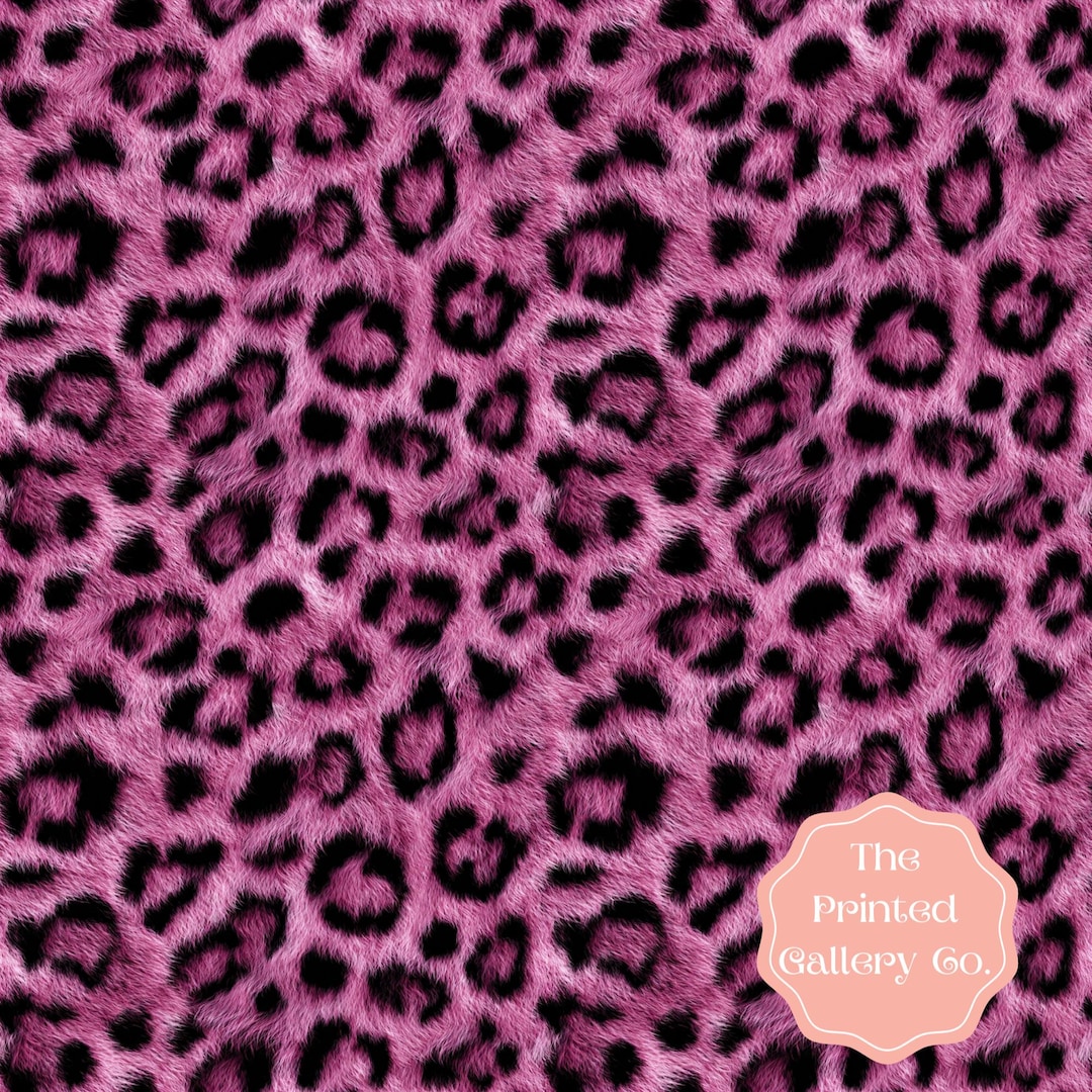 Pink Cheetah Print Seamless Pattern, Girly Leopard Fur Digital Paper ...