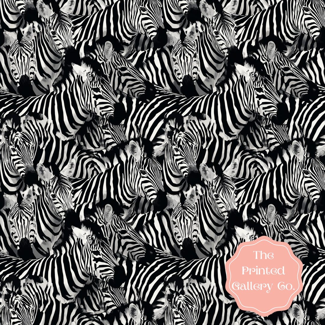 Abstract Zebra Heard Clipart, Black & White Zebra Seamless Repeating ...