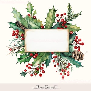 Etiqueta de boticário de Natal em aquarela para impressão, etiquetas de garrafas de Natal em branco, clipart retrô de Natal para cartões e scrapbooking, clipart digital PNG