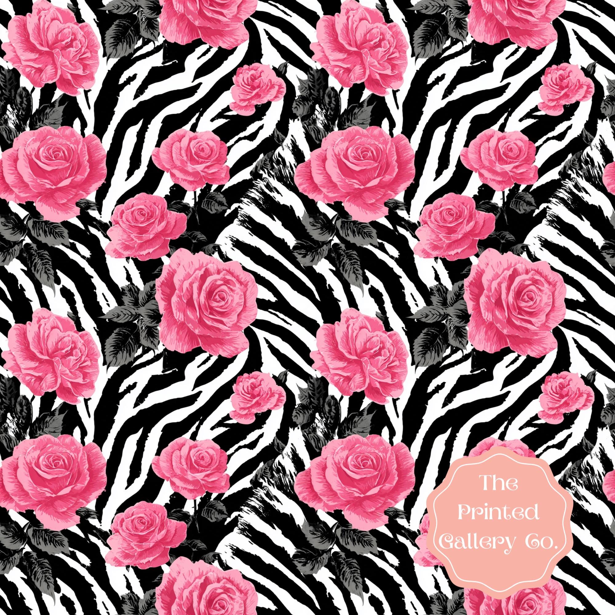 Pink zebra fabric - Etsy 日本