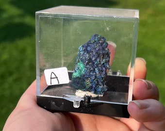 中国安徽省銅陵産アズライトとマラカイト / 天然原石水晶鉱物標本