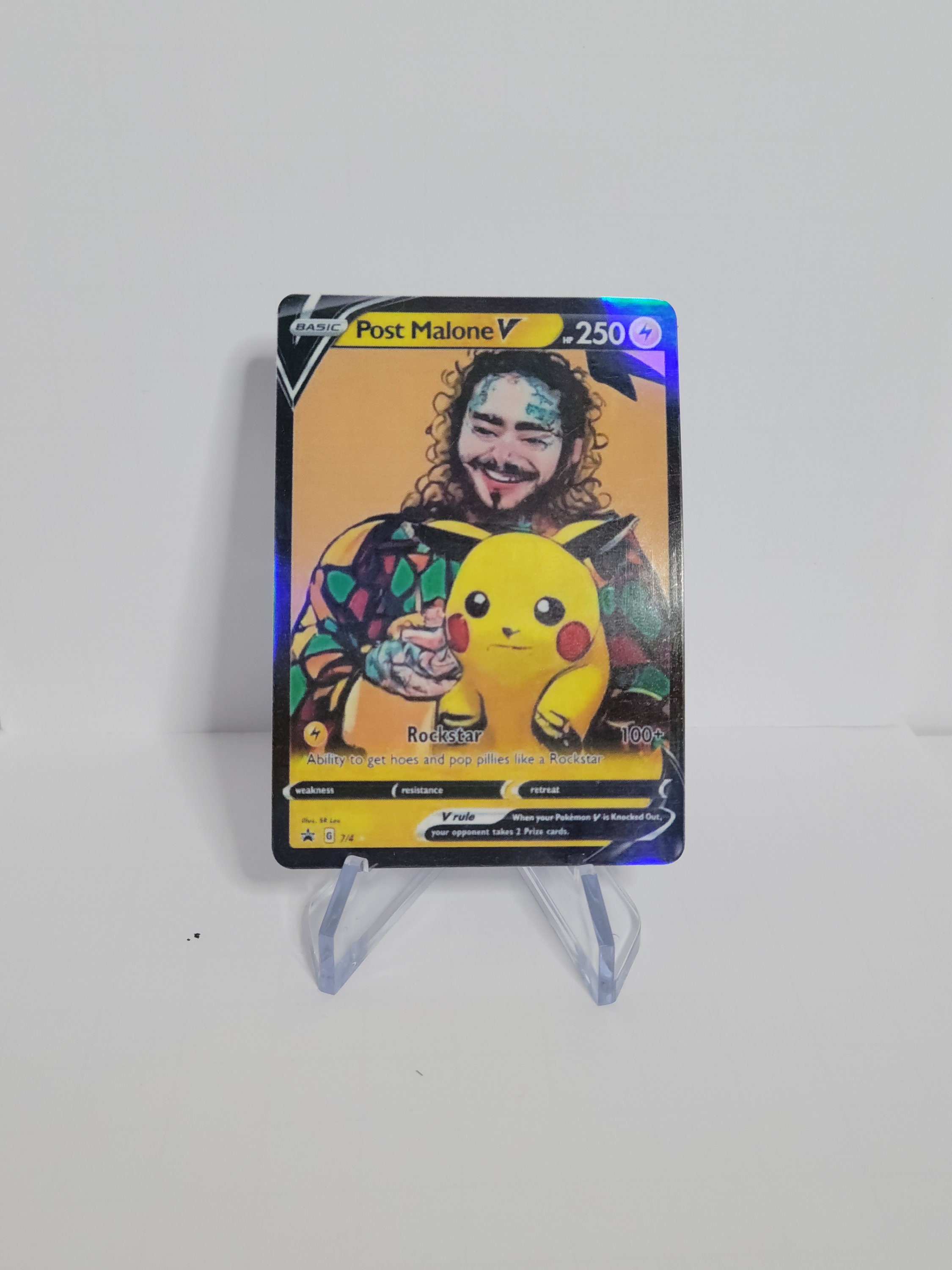 Post Malone Poke Celebrity Card (original Art Custom Made) Global Star Icon  Ill-eagle Artwork - Etsy UK