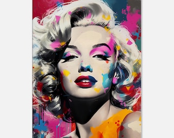 Marilyn Canvas Print | Vintage Wall Art, Iconic Decor and Home Aesthetic, Perfect Gift for Fans & Art Lovers classic hollywood icon