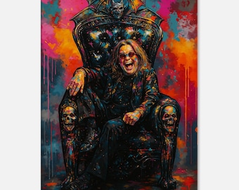 Rock Legend Canvas Print - Prince of Darkness, Iconic music Wall Art, Music Decor, Gift for Classic Metal Fans & Collectors