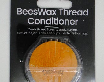 Beeswax Thread Conditioner, With Case, Natural Wax, Prevents Thread Fraying, Easy to Use, Jewelry Making