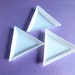 Plateau Triangulaire pour Perles et Petits Objets, Plastique, Facilite la manipulation, Blanc, 3.75 pouces ou 9.5 cm, Triangle, Organisation