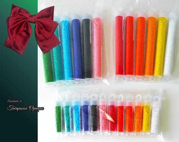 Complete beading kit, With Tutorial, Beginner's beadwork kit, Miyuki 11/0, 12 Colors, Earring Starter Kit, Round Rocaille