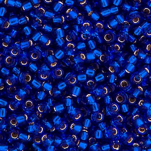 11-20, Miyuki 22g Silver Lined Cobalt Blue 11-20, Miyuki 22g Silver Lined Cobalt Blue