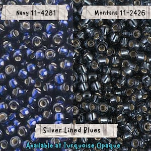 11-4281, Miyuki 22g Duracoat S/L Navy Blue 11-4281, Miyuki 22g Duracoat S/L Navy Blue