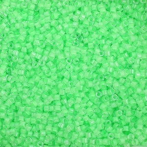 Delica, Hellgrün, leuchtende Neonfarbe, DB 2040, Miyuki 11/0, Tuben ca. 22 g oder 5,2 g, Glas, Großmengen verfügbar