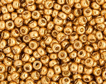 Miyuki 11/0, Seed Beads, Gold Galvanized Duracoat, 22g, 5.2g, 3.5g, 11-4202, Glass, Best quality, Directly from the Supplier, Fair prices