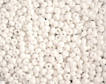Opak Weiß, Tschechische 11/0, Preciosa, 34903, Rocailles-Perlen, 22 g Tuben und 50 g oder 100 g Beutel Ca., Schöne Auswahl an Farben, Perlen