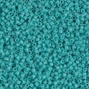 Delica, Verde Turquesa Opaco, DB 0729, Miyuki 11/0, Tubos Aprox. 22g o 5.2g, Vidrio, Gran Selección de Colores, Buenos Precios