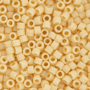 Delica, Ivory Pear Opaque Matte, Miyuki 11/0, DB 1581, Vials Apprx. 22g or 5.2g, Fair Price, Nice Selection of Delica Beads