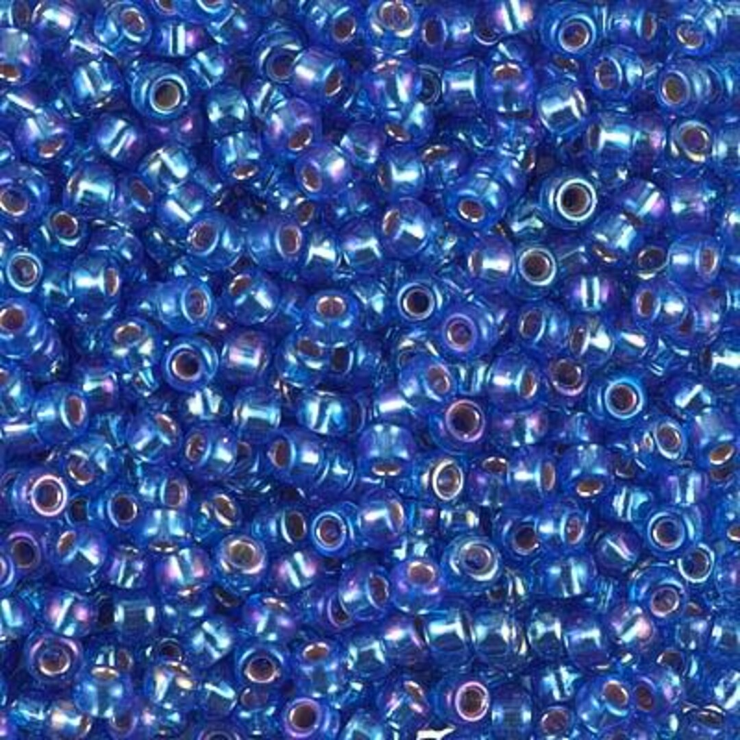 Miyuki 11/0, Seed Beads, Sapphire Silver Lined AB, 11-1019