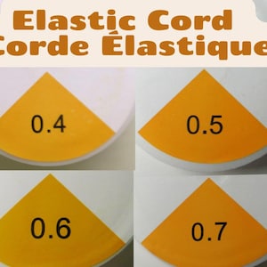 Elastic Beading Cord, Transparent, 0.4mm, 0.5mm, 0.6mm and 0.7mm, Round Elastic Thread, 100% Nylon Crystal, Stretches well / Does not break