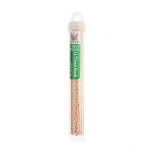 May include: A small clear tube filled with 11/0 size seed beads in a light beige color. The tube has a green label with the text "MIYUKI 11/0 Seed Beads" and a pink flower logo.