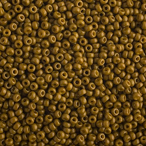 11-4491, Miyuki 22g Duracoat Op Green Olive 11-4491, Miyuki 22g Duracoat Op Green Olive