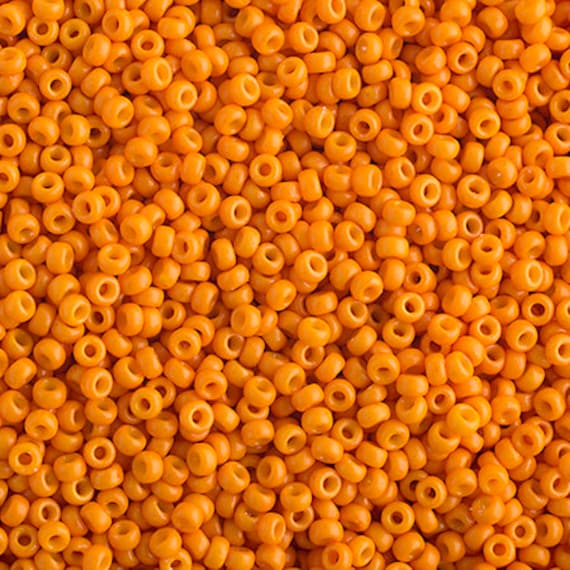 11-4454, Miyuki 22g Duracoat Op Cheddar Orange 11-4454, Miyuki 22g Duracoat Op Cheddar Orange