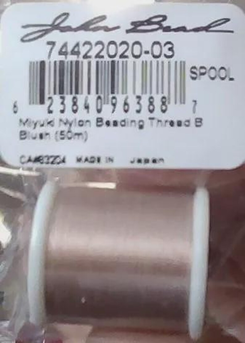 Miyuki Thread, Blush, Size B, #4, Nylon Beading Thread, 50m Spool, Made ...