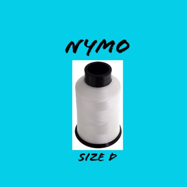 Nymo Beading Thread, Size D, 3 oz, Tex 45, White Cone, 1584 Yards, 1.4 km, 100% Nylon, Beading Thread, Nylon Thread, Spool, High Quality