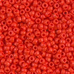 Miyuki 11/0, Seed Beads, Red Vermilion Opaque, 11-0407, Glass, Reasonable Prices, Best quality, They make perfect fringes