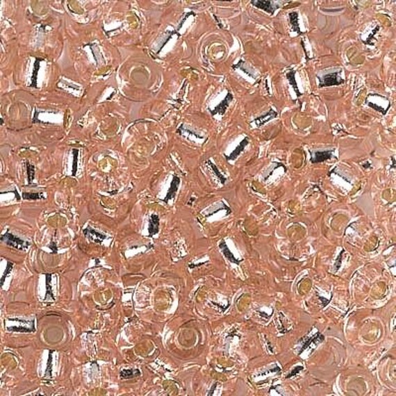 11-265, Miyuki 22g Light Pink Lined Crystal AB 11-265, Miyuki 22g Light Pink Lined Crystal AB